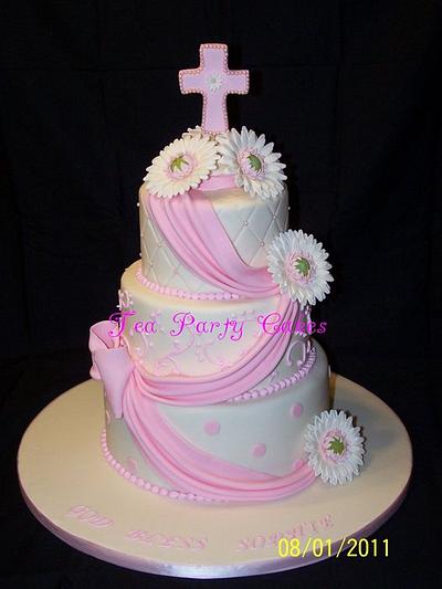 Gerbera Daisy Baptism - Cake by Tea Party Cakes