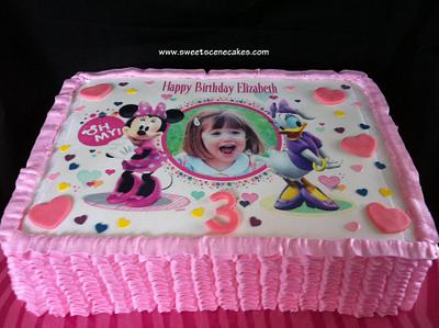 Minnie and Daisy Image Cake  - Cake by Sweet Scene Cakes