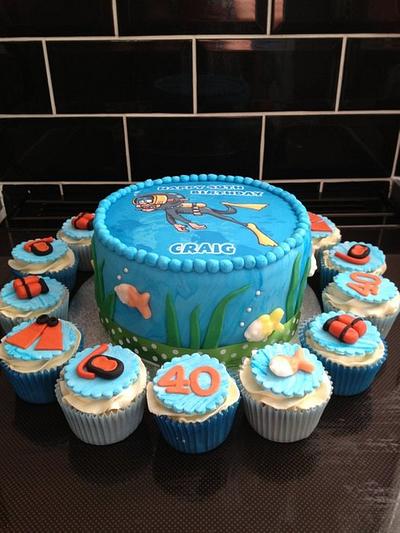 Scuba diving cakes - Cake by Gwendoline Rose Bakes