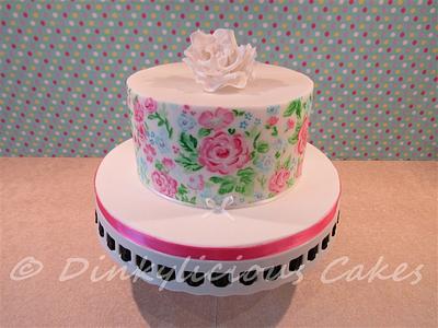 Floral Cake - Cake by Dinkylicious Cakes