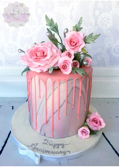 1st Anniversary  - Cake by Sabrina - White's Custom Cakes 