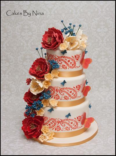 Asian Inspired Floral - Cake by Cakes by Nina Camberley