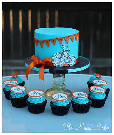 Vintage Tricycle Baby Shower - Cake by Hot Mama's Cakes