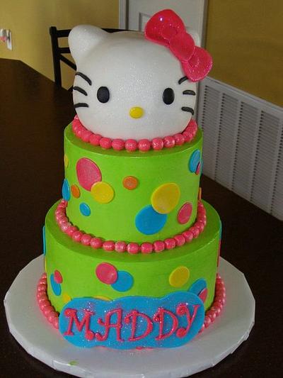 Lime Green Hello Kitty - Cake by Misty