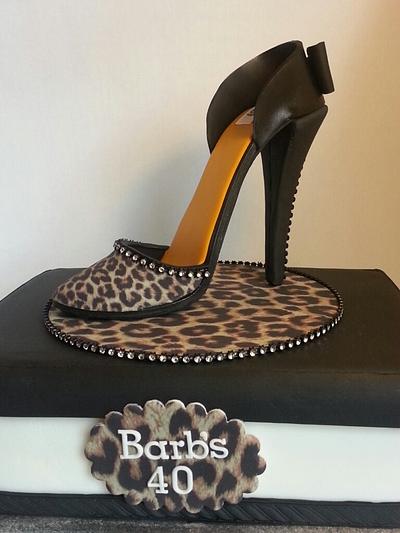 Leopard print shoe - Cake by Sarah