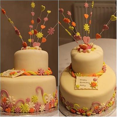 Flower Garden - Cake by Mrs Millie's