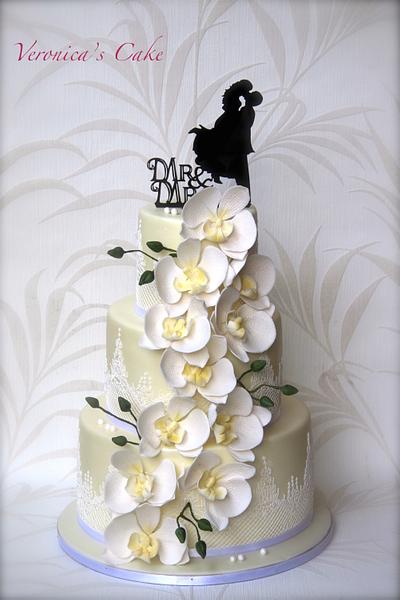 Orchid wedding cake - Cake by Veronica22