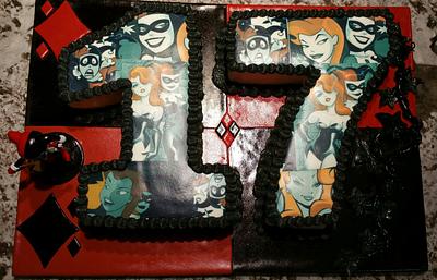 Harley Quinn/Poison Ivy 17th Birthday Cake - Cake by Eicie Does It Custom Cakes