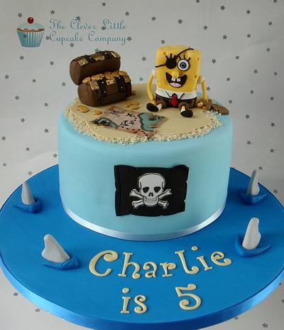 Pirate and Spongebob Cake - Cake by Amanda’s Little Cake Boutique