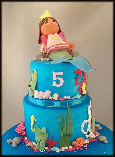 Dora Mermaid Cake - Cake by Helenmarie's Cake Boutique