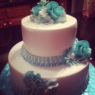Tiffany blue cake - Cake by Huma