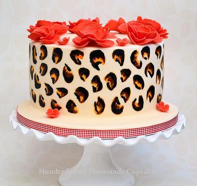 Leopard hand painted Cake - Cake by Hundreds and Thousands Cupcakes
