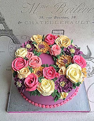 Buttercream flowers cake - Cake by Cakes4you.ewelina