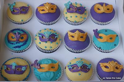 Venetian Mask Cupcakes - Cake by Jo Finlayson (Jo Takes the Cake)