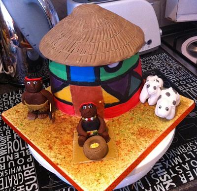 African Hut - Cake by melginsie