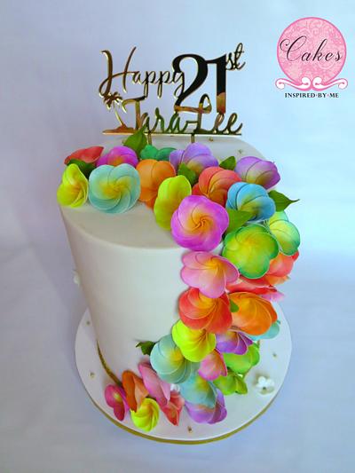 A cascade of color - Cake by Cakes Inspired by me