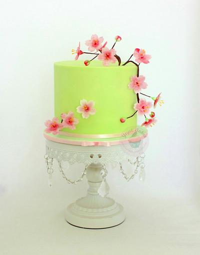 Cherry Blossoms Cake - Cake by Yeyet Bakes