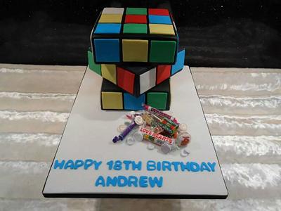 Rubix Cube Cake - Cake by Dinkylicious Cakes