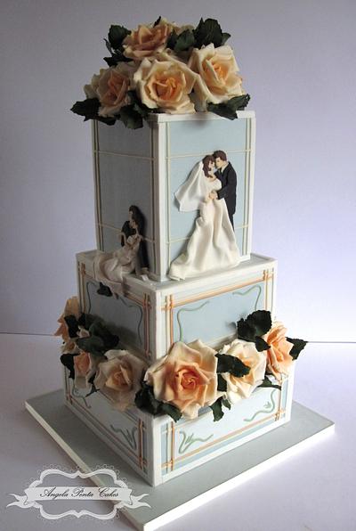 Art Nouveau Wedding Cake - Cake by Angela Penta