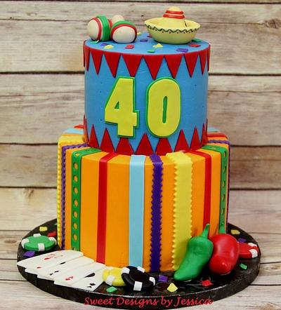 Tonya's 40th - Cake by SweetdesignsbyJesica