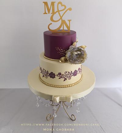 gold and purple - Cake by mona ghobara/Bonboni Cake