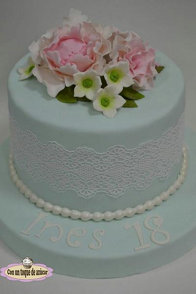 flower cake - Cake by Con un toque de azúcar - Georgi