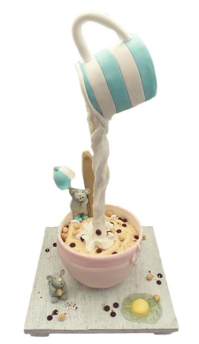 Gravity Cereal Bowl Cake - Cake by Jen Savaris