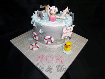 All are welcome to Aqua Aerobics!! - Cake by Sharon Young