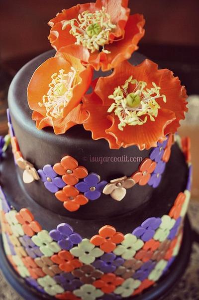 Moroccan Poppy Birthday Cake - Cake by I Sugar Coat It!