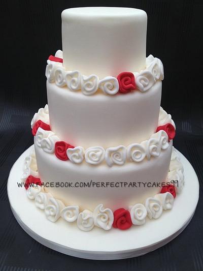 Pleat rose cake - Cake by Perfect Party Cakes (Sharon Ward)