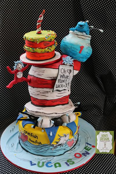 Dr. Seuss first birthday cake - Cake by Ventidesign Cakes