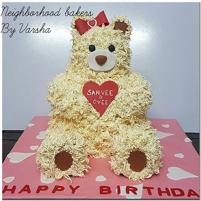 3D Teddy Bear Cake - Cake by Varsha Bhargava