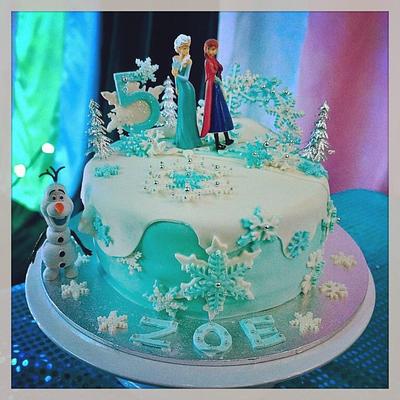 Frozen cake for Zoe's 5th  - Cake by Sweetsunnycakes