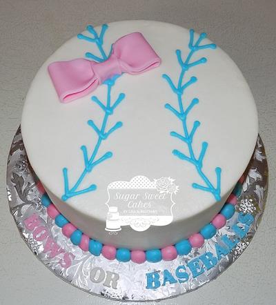 Bows or Baseballs? - Cake by Sugar Sweet Cakes