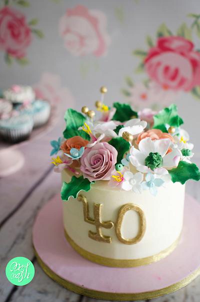 Flowery birthday  - Cake by Mishmash