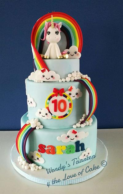 Rainbow unicorn cake - Cake by Wendy Schlagwein