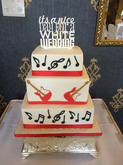 Music Theme Wedding Cake - Cake by Mimi's Sweet Treats