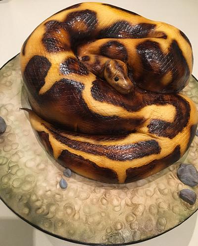 Yellow anaconda - Cake by Sandy Lawrenson - Sweet 'n  Sassy