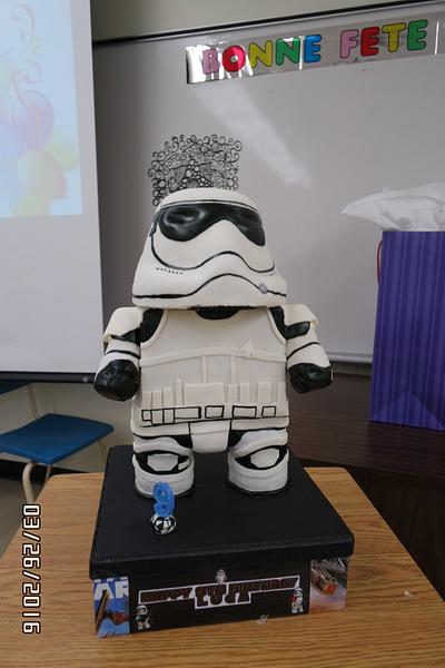 3D storm trooper - Cake by Jertysdelight