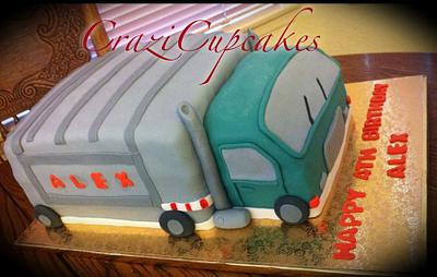 garbage truck 4th birthday cake - Cake by Megan Cazarez