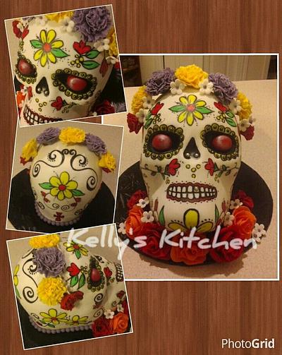 Sugar skull birthday cake - Cake by Kelly Stevens