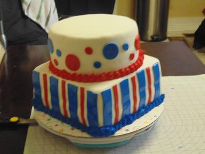 Red, White and Blue - Cake by Amanda
