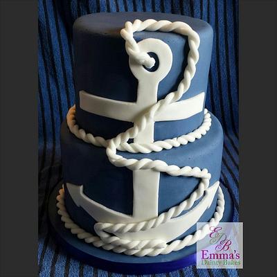 80th Nautical theme cake - Cake by Emma