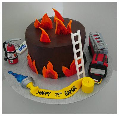 Firefighters cake SCDF  - Cake by CAKE RAGA