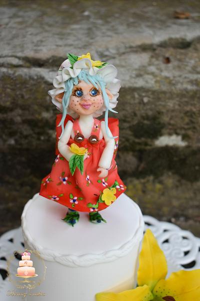 Blue - Fairy of flowers - Cake by Benny's cakes