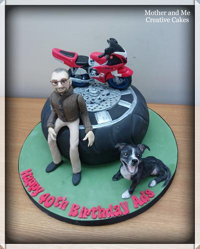 One man, his dog and his bike!  - Cake by Mother and Me Creative Cakes
