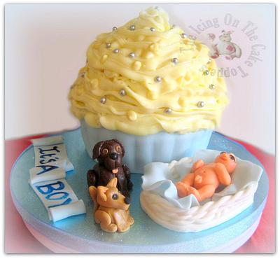 "It's a Boy!" Giant Cupcake - Cake by Clair Hope