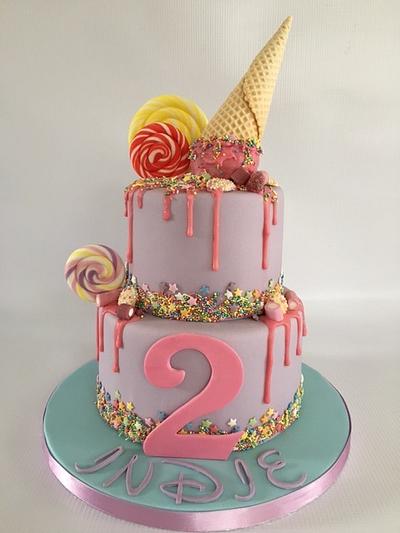 Ice cream drip cake - Cake by Amanda sargant