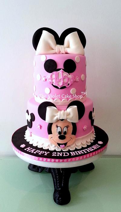 MINNIE Dress Cake with 2D Minnie Face & Ears - Cake by Violet - The Violet Cake Shop™