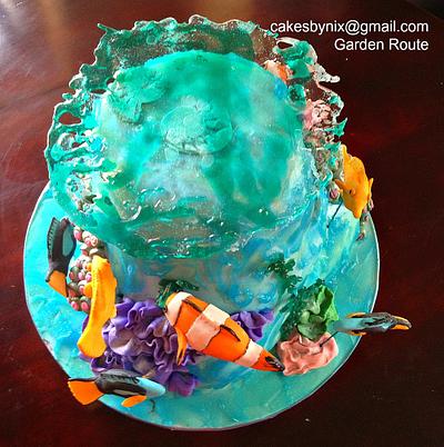 Marine fish tank cake - Cake by Cakes By Nix